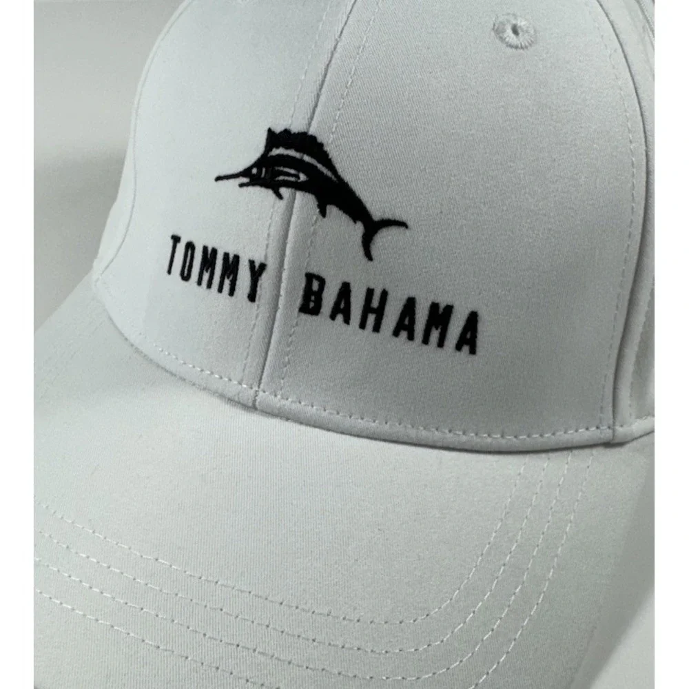 TOMMY BAHAMA "TIP YOUR CAP" MARLIN LOGO‎ BASEBALL Hat Cap White Men's *NEW* - Picture 6 of 7